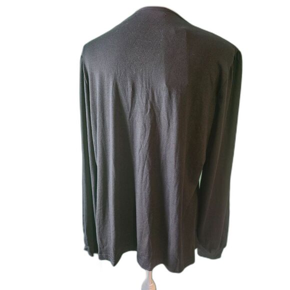 Agnes Urban Black Loose V Neck Puff Long Sleeve Sz XL - Picture 4 of 7